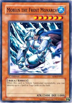 Yugioh! HP Mobius The Frost Monarch - SD4-EN012 - Common - 1st Edition Heavily P • $0.99