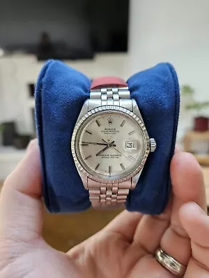 Vintage Rolex Datejust 1603 Stainless Steel Watch Pie Pan Dial Jubilee Bracelet • $4200