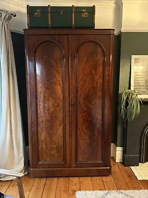 Victorian Mahogany 2 Door Wardrobe Gentleman’s Wardrobe • £70