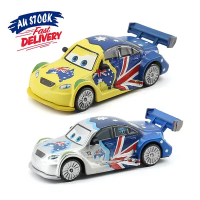2Pack Disney Pixar Cars 2 Australian Racer Super Chase Frosty Diecast Toy Car • $22.99