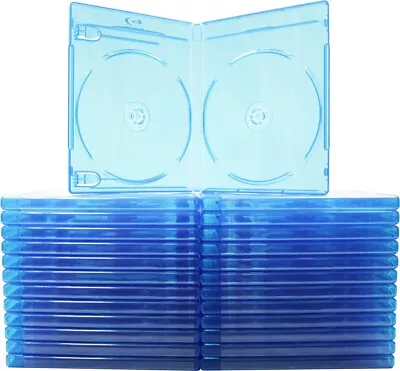 (25) Double Blu-Ray Standard Empty Replacement Boxes Cases 2 Disc 12mm #BR2R12BL • $40.99