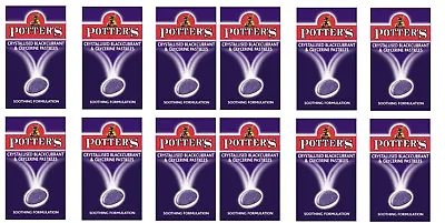 £27.99 • Buy Potters Potter's Crystallised Blackcurrant & Glycerine Pastilles - 45g X 12