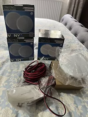 4 Sets Of 2-way 5inch Vonyx Waterproof Ceiling/panel Marine Speakers. • £65