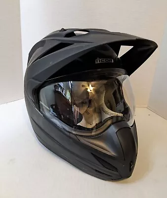 ICON Variant Motocycle Helmet ADV Touring Style Size XS Matte Black • $189.97