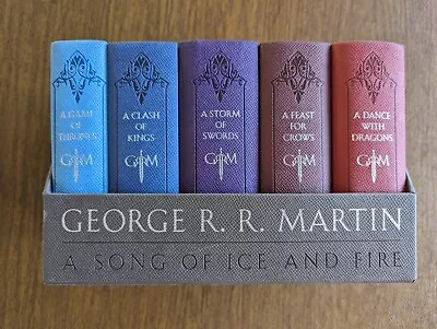  A Song Of Ice And Fire  Leather Cloth Boxed Book Set Of 5 - George R. R. Martin • $79