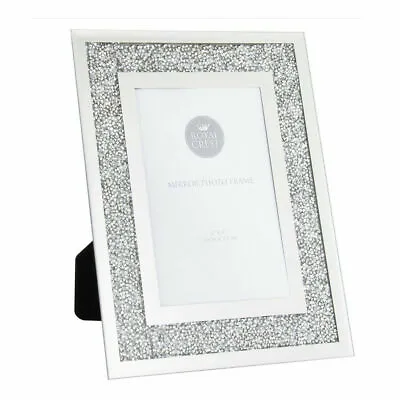 £9.49 • Buy Crushed Multi Crystal Diamond Mirror Glass Photo Picture Frame 4  X 6  5  X 7 