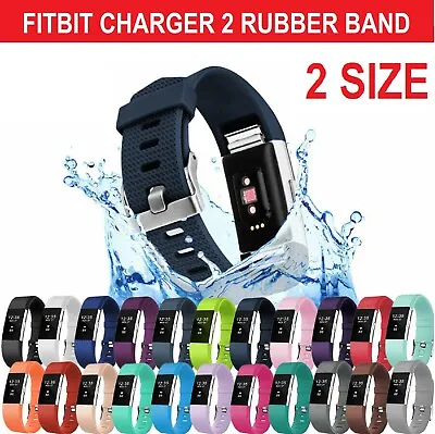 Fitbit Charge 2 Silicon Sports Band Replacement Wristband Watch Strap Bracelet • $8.49
