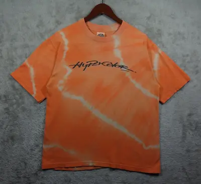 Vintage 90s Hypercolor T Shirt Size Large Orange Skate Made In USA Single Stitch • $84.95