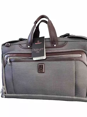 Platinum Elite-Tri-Fold Carry-On Garment Bag 20-Inch Grey With Brown • $125