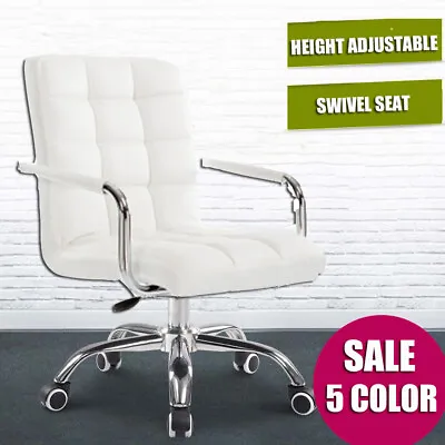 Home Office Chair Leather Executive Computer Chair Swivel Desk Chair Work Study • $80.81