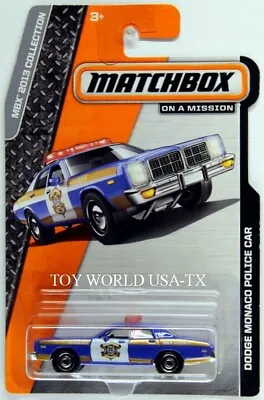 2013 Matchbox #110 MBX 2013 Collection Dodge Monaco Police Car Blue • $8.99