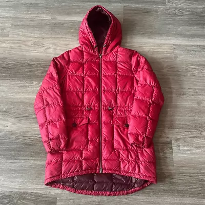 Eddie Bauer Eb550 Fill Power Red Parka Puffer Goose Down Jacket Womens Medium • $45