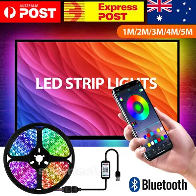 5V Bluetooth USB RGB LED Strip Lights IP65 Waterproof 5050 5M 300 LEDs AU Stock • $13.95