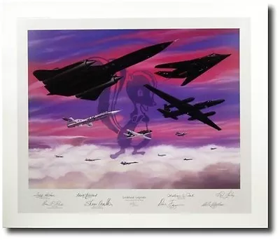 Lockheed Legends By Mike Machat - Skunkworks Airplanes SR71 - Aviation Art Print • $195