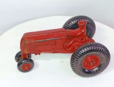 Vintage Arcade Oliver Row Crop Farm Tractor Cast Iron Toy 1930's Original Red • $50