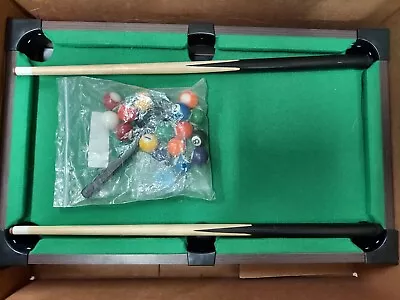 20IN Mini Pool Table Set Tabletop Portable Billiards Game W/Small Billiards Cue • $4.99