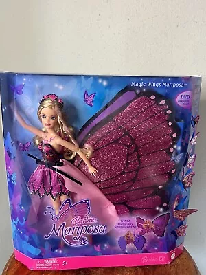 Barbie Mariposa Magic Wings Doll (L8585) Mattel New In Box 2008 Sealed • $135