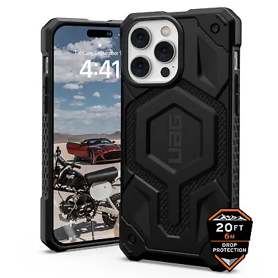 UAG Monarch MagSafe Tough Case For IPhone 14 Pro Max Made With Kevlar Black • £36.95
