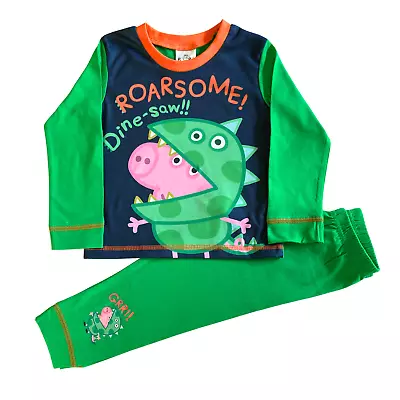 £8.45 • Buy Boys Peppa Pig George Pyjamas, Long Pj's, Character Nightwear  18mths - 5yrs