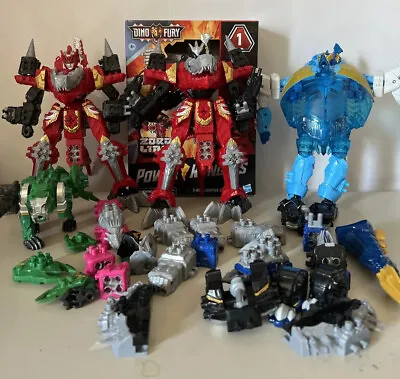 Power Rangers Dino Fury Zord Links T REx Champion Ptera Freeze Parts Lot Hasbro • $89.99