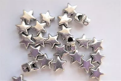 50 X Star Spacer Bead Charms 5mm Jewellery Making Tibetan Silver • £2.09