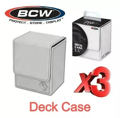 X3 High Quality BCW Deck WHITE Case LX 80 Gaming Cards Storage/Transport Holder • $45.95