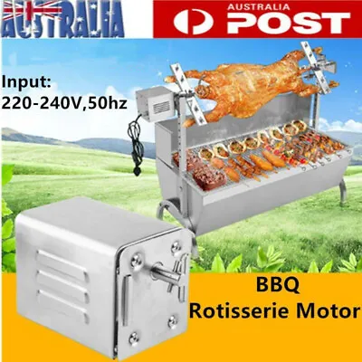 $90.56 • Buy Stainless Steel Electric BBQ Spit Motor Rotisserie Roaster Chicken 240V AU