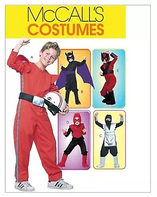 McCall's MP314 Good Guy Costumes NINJA RACECAR DRIVER Sz 3-6 M4951 UC Pattern • $7.95