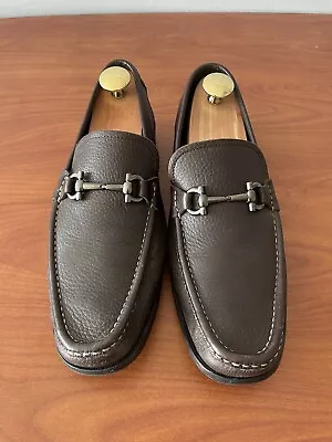 Salvatore Ferragamo Mens MAGNIFICO Gancini Bit Dress Shoes Loafers 9 D • $200
