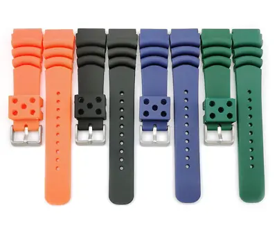 Rubber Dive Watch Strap Waterproof Band (20mm/22mm) - NEW UK Seller • $10.59