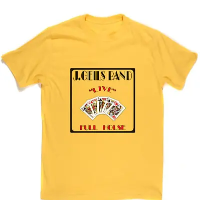 Vtg The J. Geils Band Live Full House Cotton Yellow All Size Unisex Shirt AA1247 • $18.28