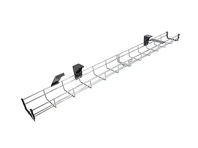£17.98 • Buy Allcam 100cm Long Under Desk Basket Cable Tray  W/ Mounting Bracket & End Caps