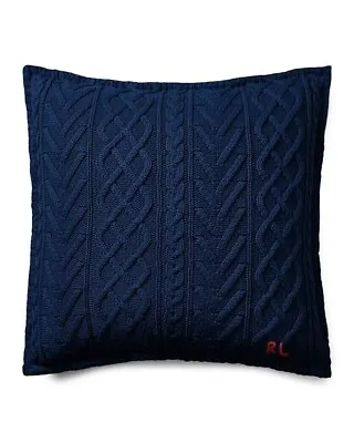 Ralph Lauren Highland Knit Deco Pillow Navy $215 • £110.14