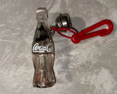 Vintage 1980s Bell Charm Necklace Clip On-Coca Cola  Plastic Bottle • $11.95