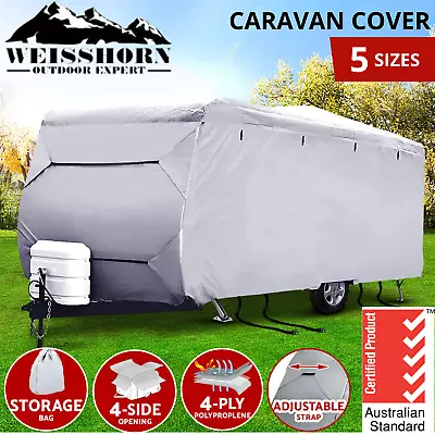 14-24ft Caravan Cover Campervan 4 Layer Heavy Duty UV Water Resistant Carry Bag • $164.95