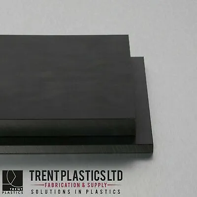 ACETAL Sheet BLACK Copolymer Delrin Plate POM C Engineering Plastics CUT TO SIZE • £293.84