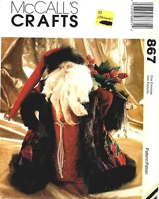 McCalls 867 Father Christmas Santa Dolls Sewing Craft Pattern Uncut • $9.24