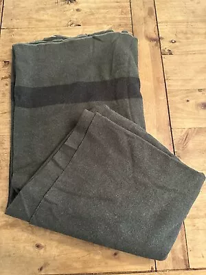 $45 • Buy Vintage Army Wool Blanket Military Style Olive Green 60  X 78” No Tag