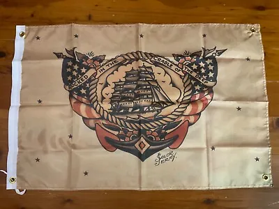 5x3 Ft AUSSELLER PRE OWNED Tattoo Man Cave Banner Flag Sailor Jerry Wall Hanging • $44