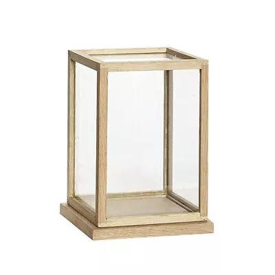 Glass Display Oak Cover Dome With Wooden Base Frame 30 Cm • $114.10