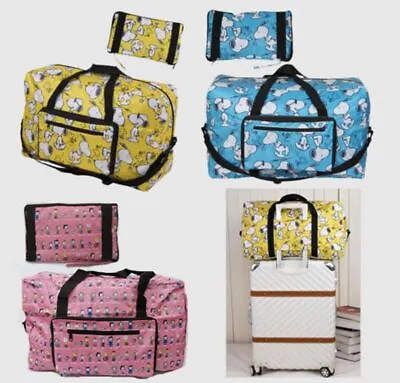 Snoopy Peanuts Foldaway Large Waterproof Holdall Travel Luggage Bag In 7 Colours • £16.55