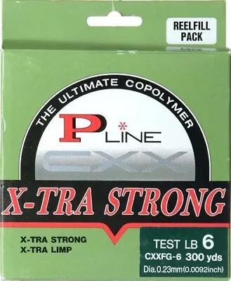 P-Line CXXFG-6 Copolymer Xtra Strong 6LB Line Fluorescent Moss Green 300 Yard • $14.59