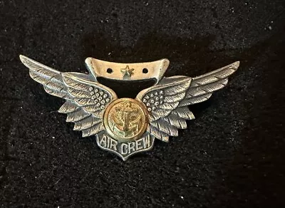 WWII Combat Air Crew Military Wings 1 Star H & H Sterling Silver 2  WW2 • $40