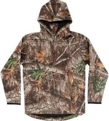 Realtree Mens Edge Camouflage Pullover Tech Hoodie With Face Gaiter “Large” L • $28.99