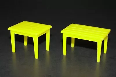 MARX Navarone WWII Playset LOT Of 2 Yellow  Wood  Tables NICE Condition! • $20.99