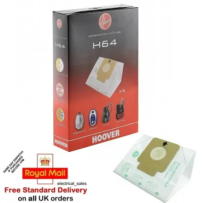 Hoover H64 Freespace Sprint Vacuum Cleaner Paper Dust Bags Genuine 35600637 • £13.99