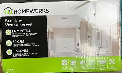 Homewerks-Worldwide 80 CFM Ceiling No Cut Installation Bathroom Exhaust Fan Vent • $39.99