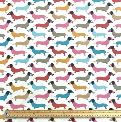 Polycotton Fat Quarter Sausage Dog Sewing Crafts Dachshund • £2.99