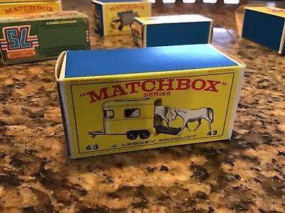 Vintage Matchbox Lesney #43 Pony Trailer In Box MINT • $25