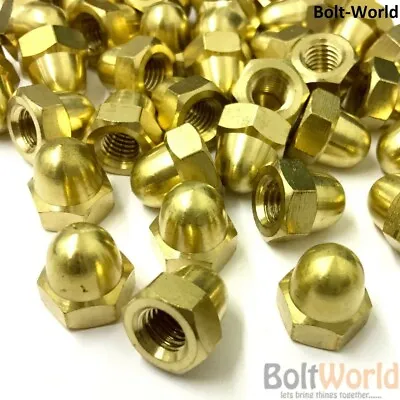 £64.09 • Buy Solid Brass Hexagon Dome Nuts Metric Bolts & Screws M3 M4 M5 M6 M8 M10 M12 M16 